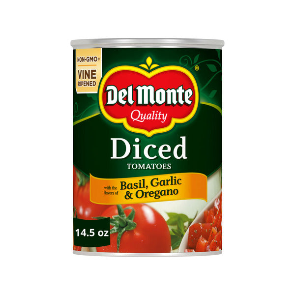 Del Monte Diced Tomatoes with the Flavors of Basil, Garlic &amp; Oregano  DestGlow