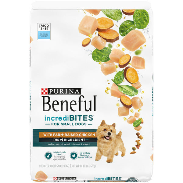Purina Beneful IncrediBites With Farm-Raised Chicken Small Breed Dry Dog Food  DestGlow