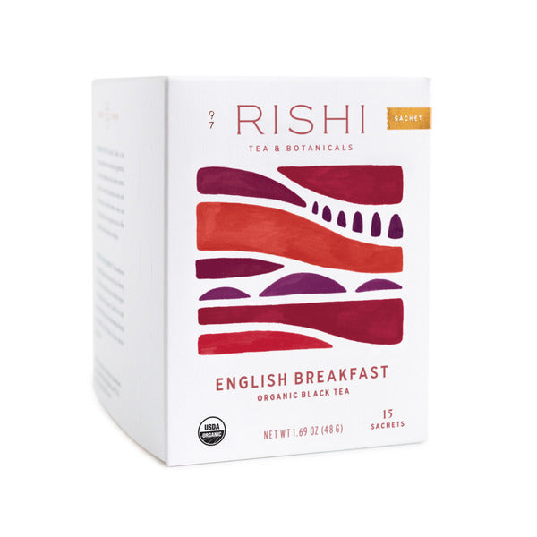 Rishi Tea &amp; Botanicals English Breakfast, Tea Sachets  DestGlow