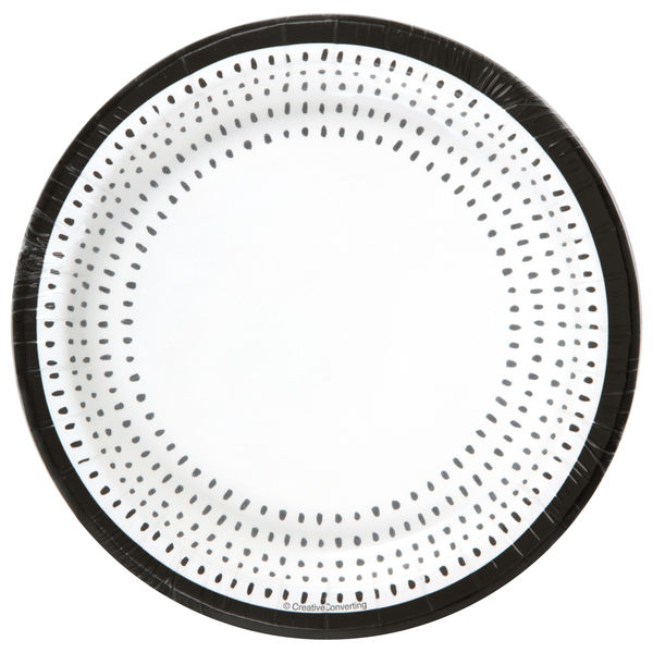 Sensations Modern Monochrome Premium Paper Plates  DestGlow
