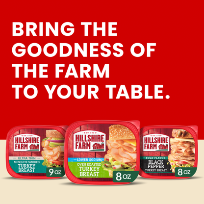 Hillshire Farm Ultra Thin Sliced Lower Sodium Oven Roasted Turkey Breast Sandwich Meat, 8 oz