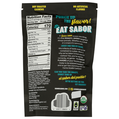 Senor Sabor Orgainc Fair Trade Carne Asada Cashews