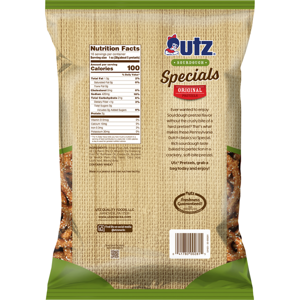 Utz Pretzels, Sourdough, Original, Specials  DestGlow