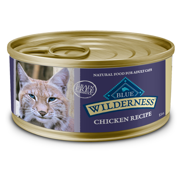 Blue Buffalo Wilderness High Protein Grain Free, Natural Adult Pate Wet Cat Food, Chicken  DestGlow