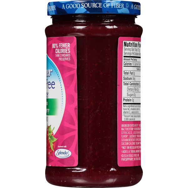 Polaner Preserves, Sugar Free with Fiber, Seedless Raspberry