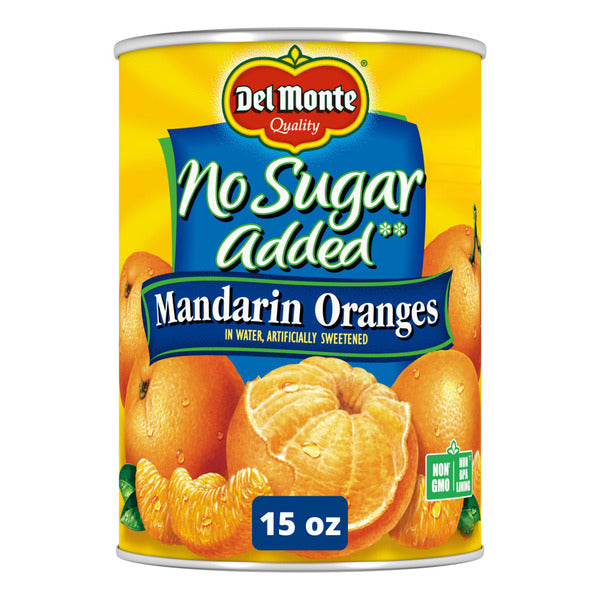Del Monte No Sugar Added Mandarin Oranges, Canned Fruit  DestGlow