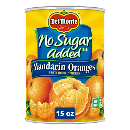 Del Monte No Sugar Added Mandarin Oranges, Canned Fruit  DestGlow