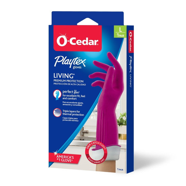 O Cedar Playtex Living Large Gloves (Fuchsia)  DestGlow