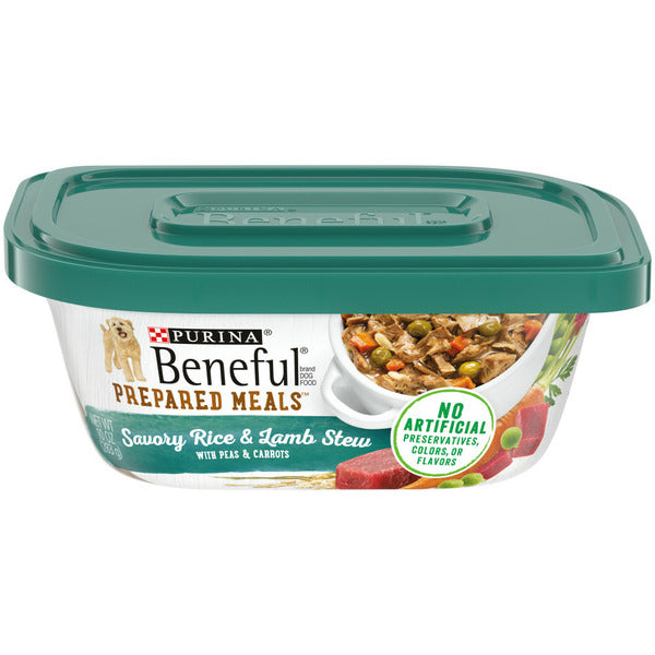 Purina Beneful High Protein Wet Dog Food With Gravy, Prepared Meals Savory Rice &amp; Lamb Stew  DestGlow