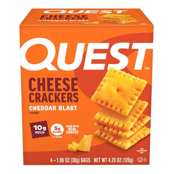 Quest Cheese Crackers, Cheddar Blast  DestGlow