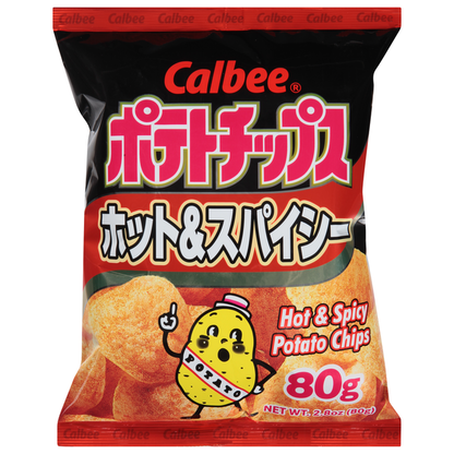 Calbee Potato Chips, Hot &amp; Spicy