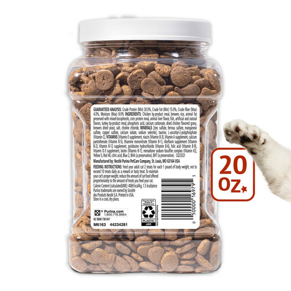 Purina Friskies Cat Treats, Party Mix Gravy-licious Crunch Chicken and Gravy Flavors