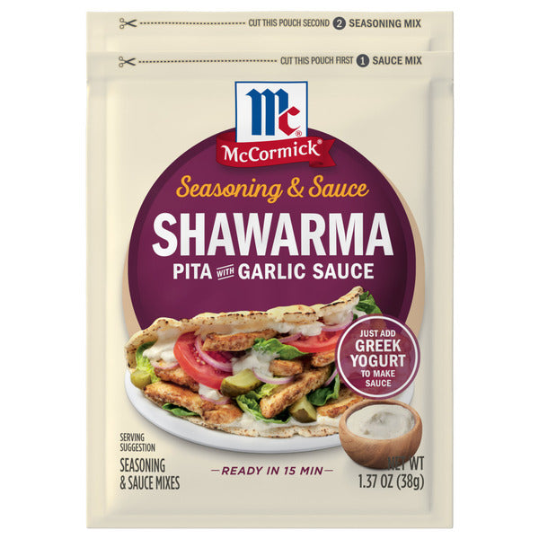 McCormick Shawarma Pita &amp; Garlic Sauce Seasoning &amp; Sauce Duo