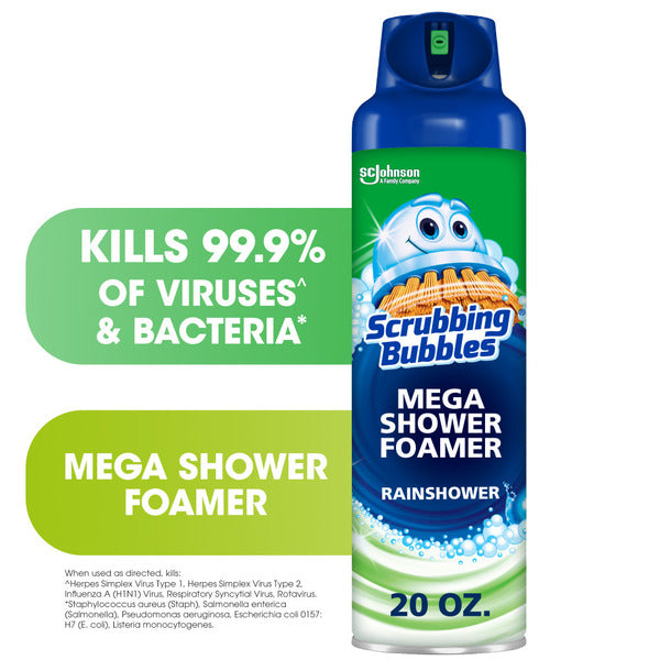 Scrubbing Bubbles® Mega Shower Foamer Bathroom Disinfectant Aerosol, Rainshower®  DestGlow