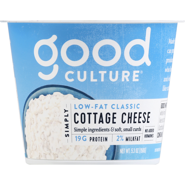 good culture Cottage Cheese, Simply, Low-Fat Classic  DestGlow