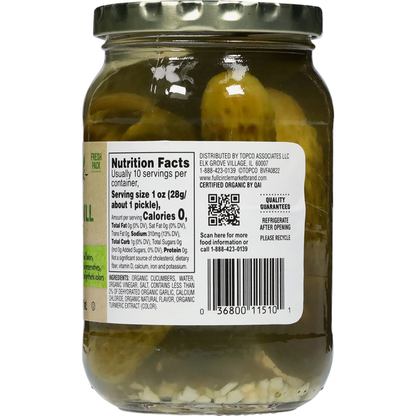 Full Circle Pickles, Baby Dill, Kosher