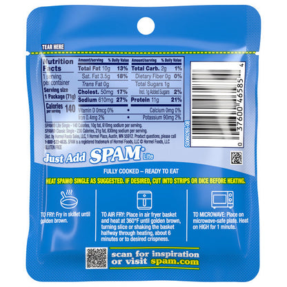 SPAM Single Lite, 2.5 OZ