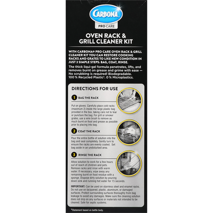 Carbona 2 in 1 Oven Rack &amp; Grill Cleaner