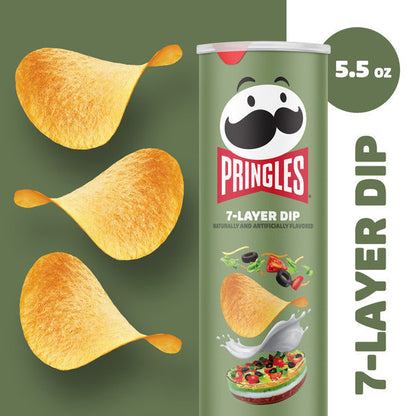 Pringles 7-Layer Dip Potato Crisps Chips, Lunch Snacks, 5.5 oz  DestGlow