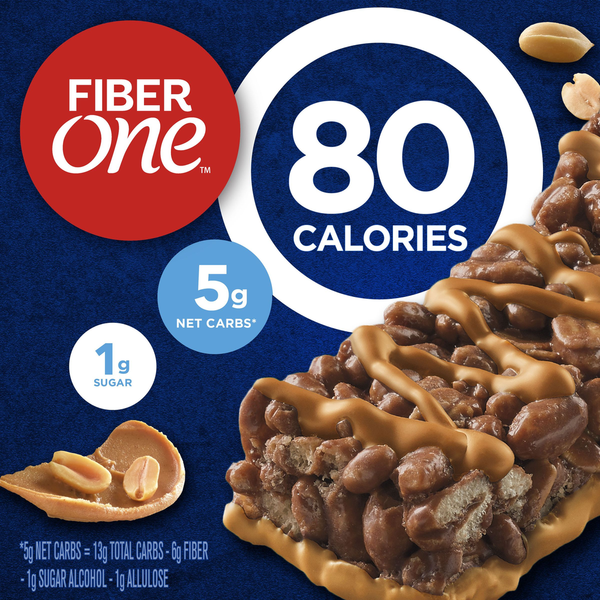 Fiber One 80 Calorie Chocolate Peanut Butter Value Pack Chewy Snack Bars  DestGlow