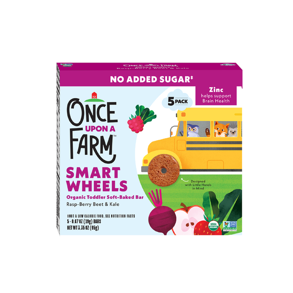 Once Upon a Farm Organic Smart Wheels Toddler Bar, RaspBerry Kale  DestGlow