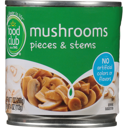 Food Club Mushrooms, Pieces &amp; Stems