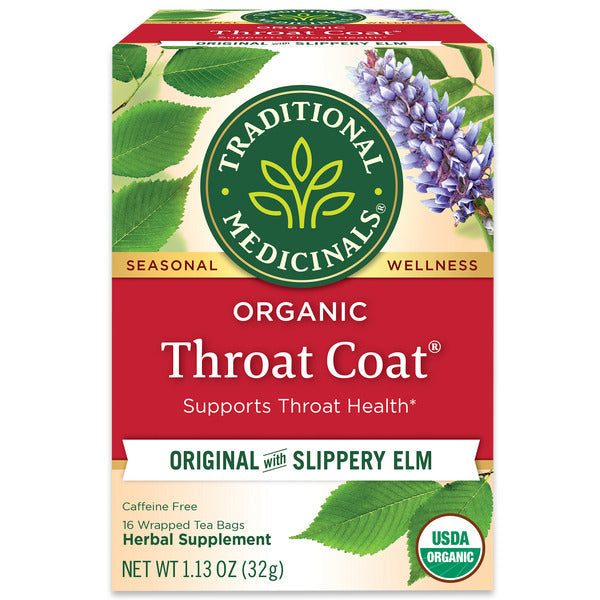 Traditional Medicinals Organic Throat Coat, Caffeine Free Herbal Tea  DestGlow