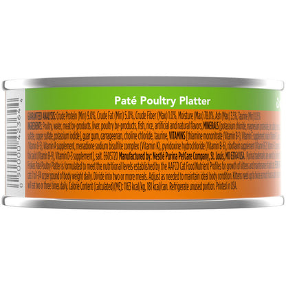 Purina Friskies Pate Wet Cat Food, Poultry Platter