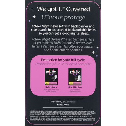 U by Kotex Ultra Thin Overnight Pads + Wings