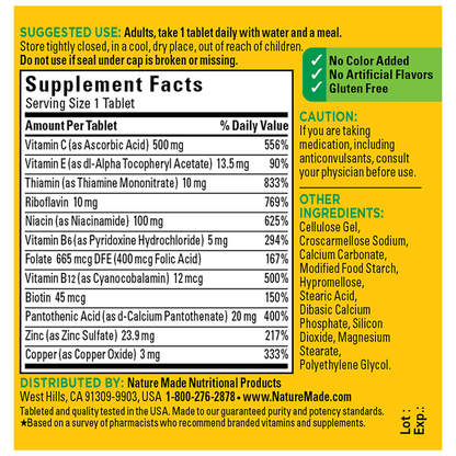 Nature Made Stress B-Complex with Vitamin C &amp; Zinc, Tablets
