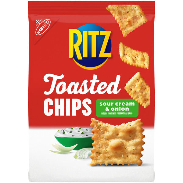 Ritz Toasted Chips Sour Cream And Onion Crackers, Party Snacks 8 oz  DestGlow