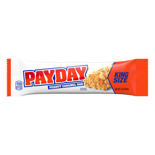 PAYDAY Peanut Caramel King Size, Candy Bar, 3.4 oz  DestGlow