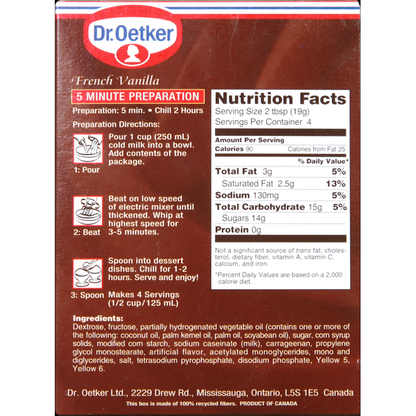 Dr. Oetker Mousse Mix, Premium, French Vanilla