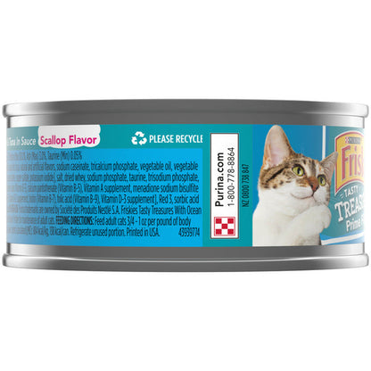 Purina Friskies Pate Wet Cat Food, Tasty Treasures With Ocean Fish &amp; Tuna and Scallop Flavor  DestGlow