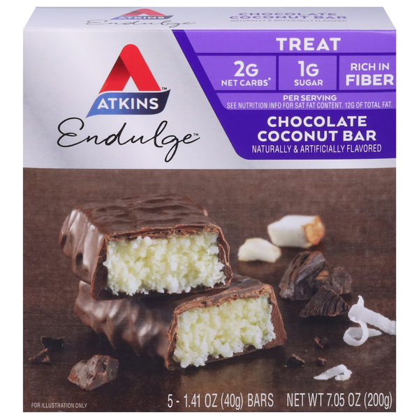 Atkins Endulge Chocolate Coconut Treat Bars  DestGlow