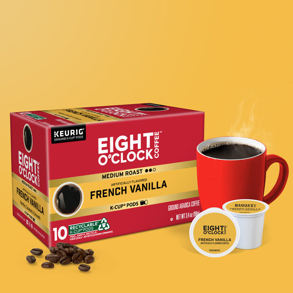 Eight O’Clock French Vanilla Medium Roast Coffee K-Cup Pods  DestGlow