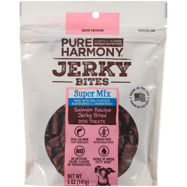 Pure Harmony Grain Free Salmon Recipe Super Mix Jerky Bites Dog Treats  DestGlow