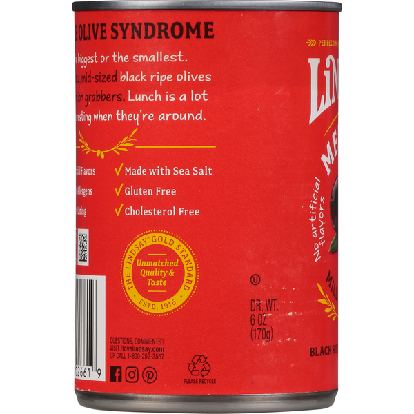 Lindsay Olives, Black Ripe Pitted, Medium  DestGlow