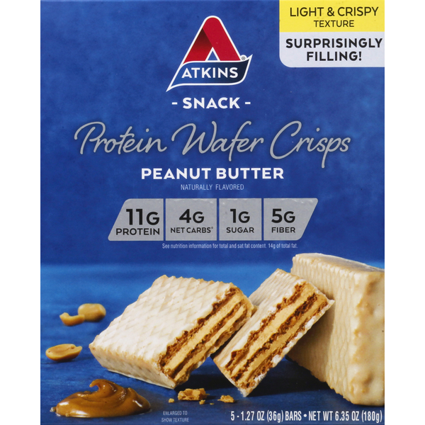 Atkins Protein Wafer Crisps, Peanut Butter  DestGlow
