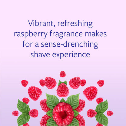 Skintimate Skin Therapy Raspberry Rain Shave Gel for Women, Travel Shaving Cream