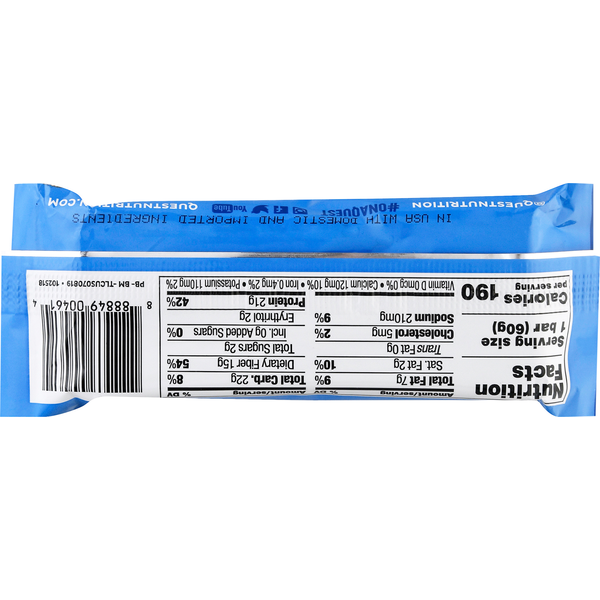 Quest Protein Bar, Blueberry Muffin Flavor  DestGlow