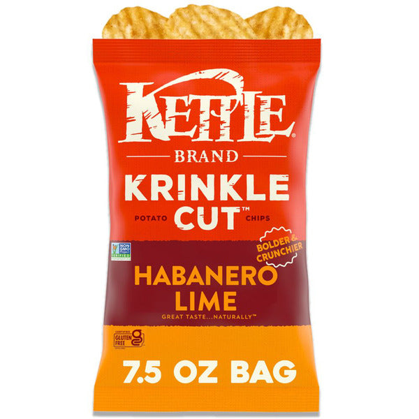 Kettle Brand Krinkle Cut Habanero Lime Potato Chips  DestGlow