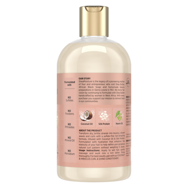 SheaMoisture Curl And Shine Coconut Shampoo Coconut &amp; Hibiscus  DestGlow