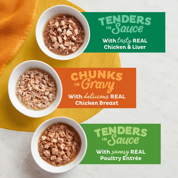 Meow Mix Poultry Selections Variety, Wet Cat Food  DestGlow