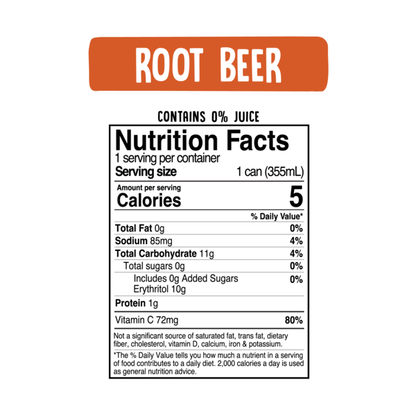 Cove Zero Sugar Probiotic Soda, Root Beer