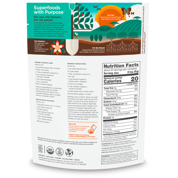 Navitas Organics Turmeric Powder  DestGlow