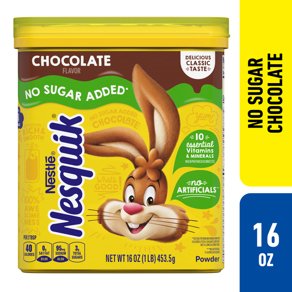 Nestlé NESQUIK No Sugar Added Chocolate Flavor Powder  DestGlow