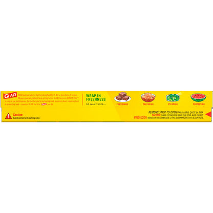 Glad Cling ‘N Seal Plastic Food Wrap, 100 Square Foot Roll