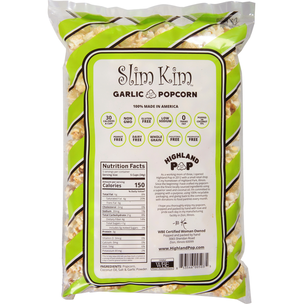 Slim Kim Popcorn, Garlic