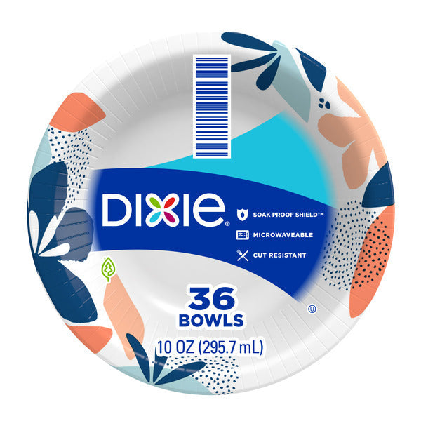Dixie Paper Bowls, 10 oz Disposable Bowls (Design May Vary)  DestGlow